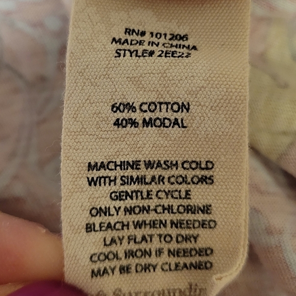 Soft Surroundings Santiago Medallion Maxi Dress Pink Jersey Knit Large 2EE22 - Picture 6 of 8